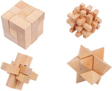 Kleiner Fuß - Holzhirnrätsel, 4 -Set von 4