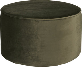 Woood Sara Pouf niedrig – Samt – warmes Grün – 36 x 60 x 60