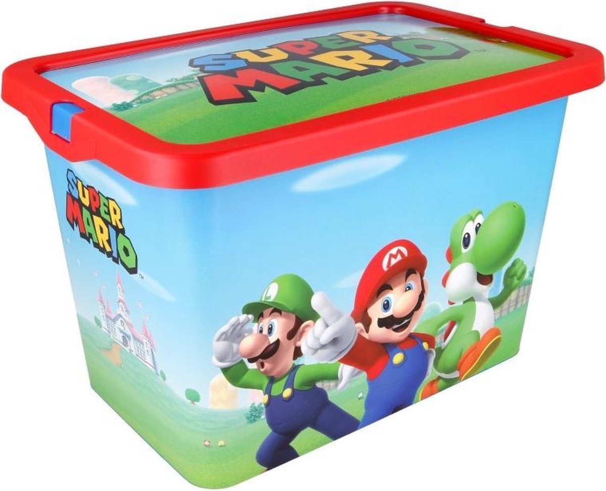 Markenlose Sans-Marque-Aufbewahrungs-Klickbox, 7 l, Super Mario