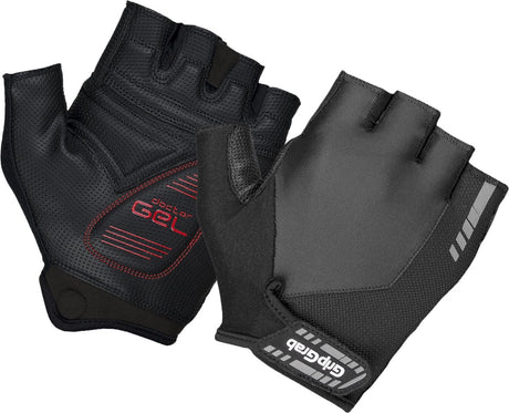 Gripgrab - Progel gepolsterte Kurzfinger-Sommer-Fahrradhandschuhe Fahrradhandschuhe mit Polsterung - Schwarz - Unisex - Größe M