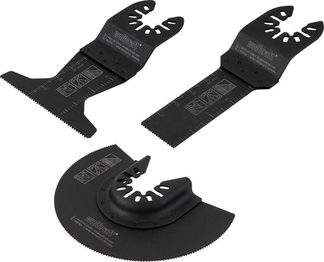 Wolfcraft - 3 delige multitool accessoireset voor sloopwerk - bim zaagbladen - voor hout, metaal en kunststof - 4276000