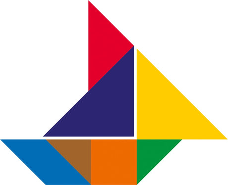Schmidt ® - Tangram Kids - Kinderspiel - kreatives Puzzlespiel mit Holzteilen - ab 5 Jahren - 1 Spieler