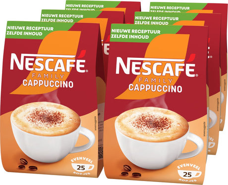 Nescafé Family Cappuccino Instantkaffee – 6 Beutel x 230 g für 150 Tassen Kaffee