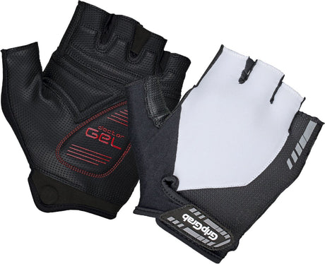Gripgrab - Progel gepolsterte Kurzfinger-Sommer-Fahrradhandschuhe Fahrradhandschuhe mit Polsterung - Weiß - Unisex - Größe XL