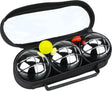 Get go jeu de boules set iv - 3 ballen - chroom zwart