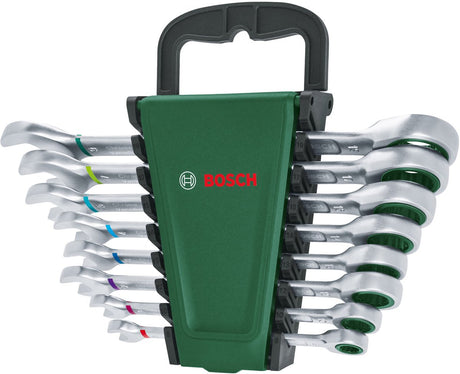 Bosch Ringmaulschlüssel - 8-teiliges Set - Ringmaul-Ratschenschlüssel