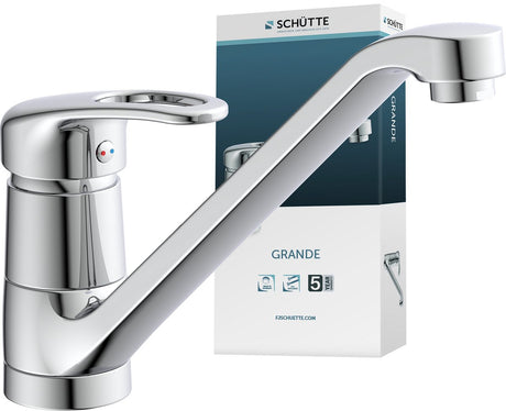 Schütte Grande Küchenarmatur – Mischbatterie – niedrig, schwenkbarer Auslauf – Chrom