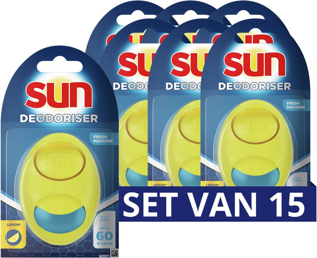 Sun -vaatwasmachine verfrisser - citroen - 15 stuks - voordeelverpakking