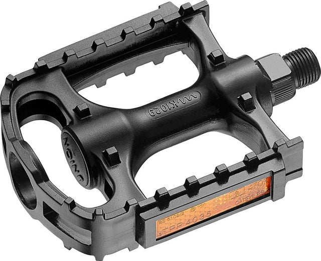 Union-Pedale für Trekking und Mountainbike – Kunststoff – Schwarz – 9 16 – Reflektoren – 315 Gramm pro Paar