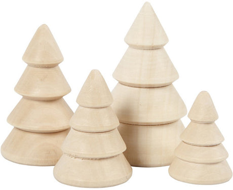 Kreativunternehmen https: www.cchobby.nl Christmas-trees-of-wood-h-3-3-4-3-5-3-6-3-cm-d-2-3-3-3-2-4-cm-4-piece-1-box
