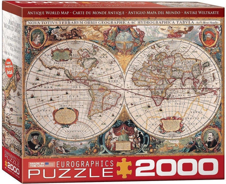 Eurographics – Antike Weltkarte [antike Weltkarte] – Hondio Henricus – 2000 Teile 97 x 68 cm (B x H) – Puzzle