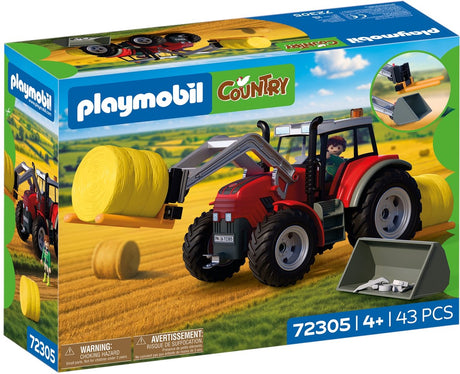 Playmobil country tractor speelgoed met hooibalen - boerderij set.