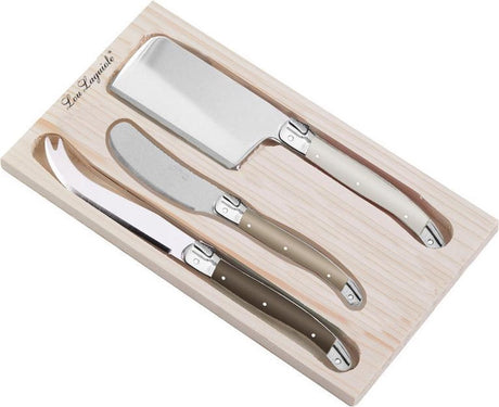 Lou Laguiole Käsemesserset aus Holz 3-teilig