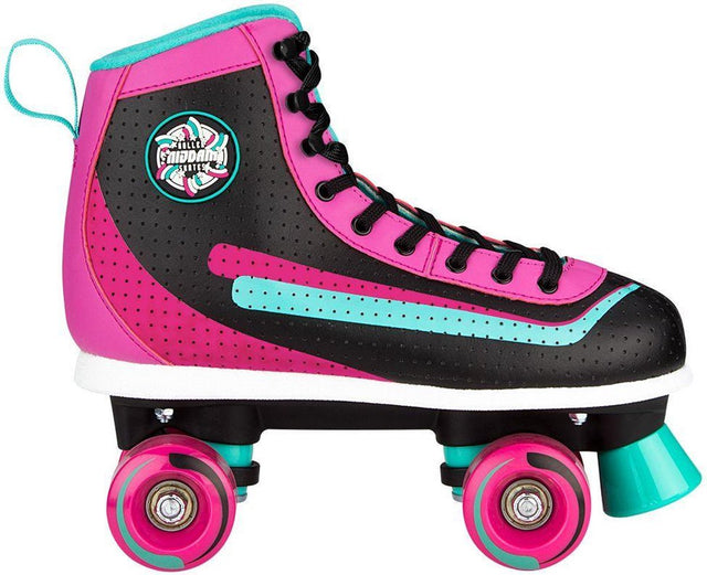 Nijdam Rollschuhe – Retro Smash – Schwarz Pink – Größe 38