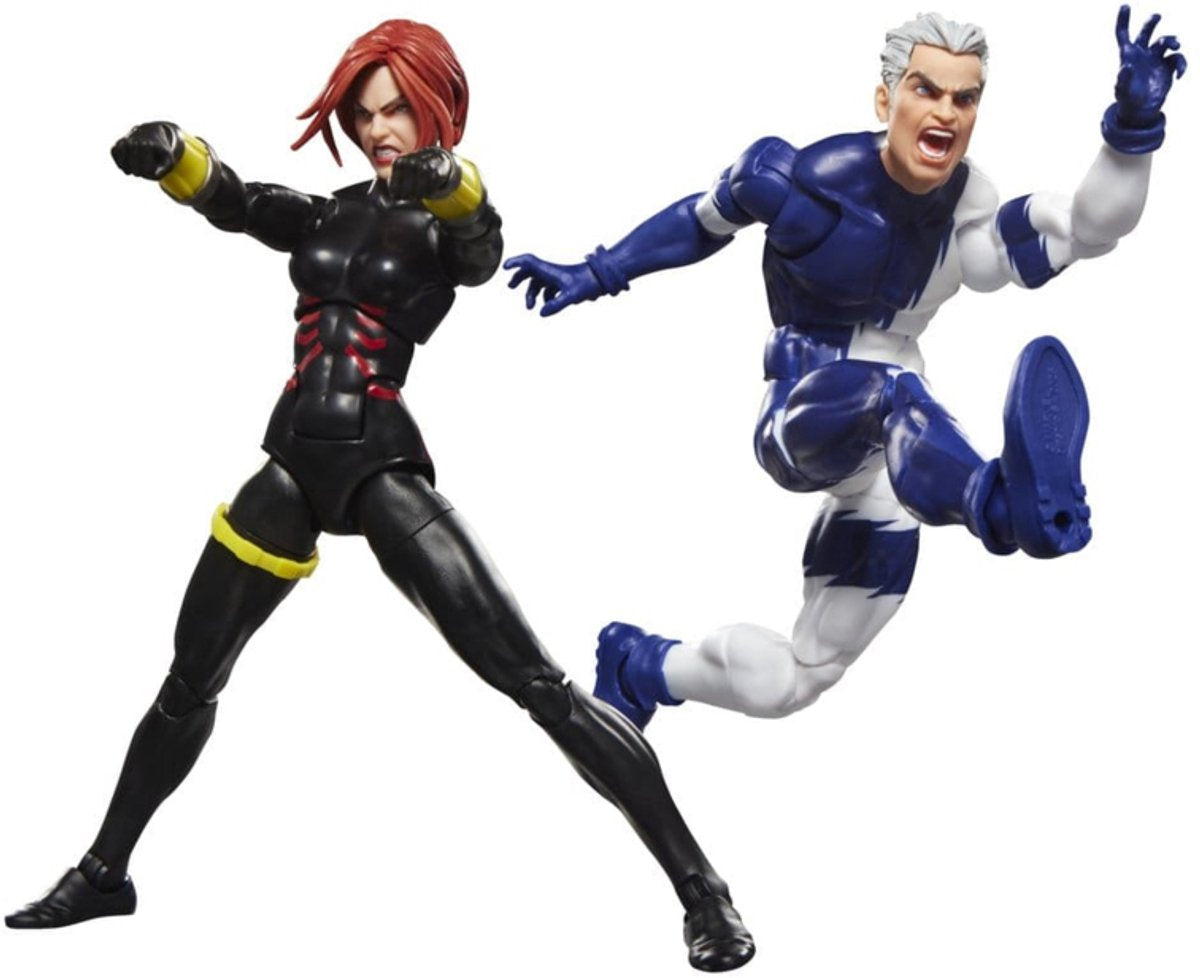 Hasbro avengers marvel legends action figure 2-pack black widow quicksilver 15 cm action figuur