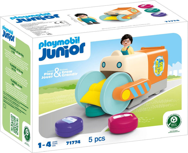 Playmobil Junior Schiebe- und Greif-Müllwagen – 71774