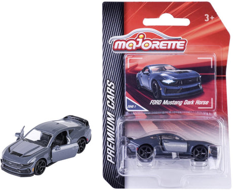 Majorette ford mustang dark horse, grijs (premium cars)