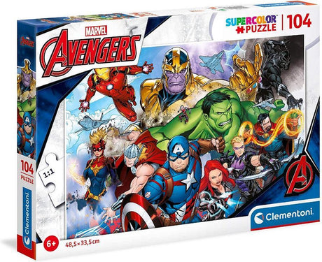 Marvel Clementoni Puzzle Super Color Avengers, 104 Teile.
