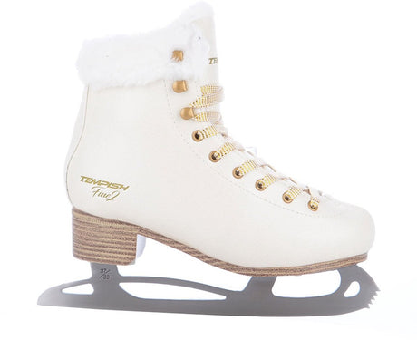 Tempish – Fine II – Eiskunstlauf-Schlittschuhe – Eislaufen Damen – Beige – verstärkte Knöchelstütze aus hochwertigem Kunstleder – Größe EU 41