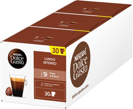 Nescafé Dolce Gusto Kapseln Lungo Intenso – 90 Kaffeetassen für 90 Tassen Kaffee