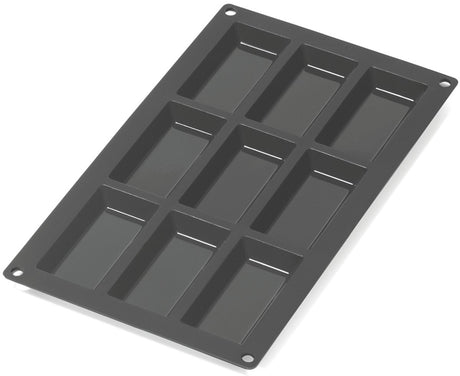 Lékué bakvorm - 9 financiers - siliconen - black