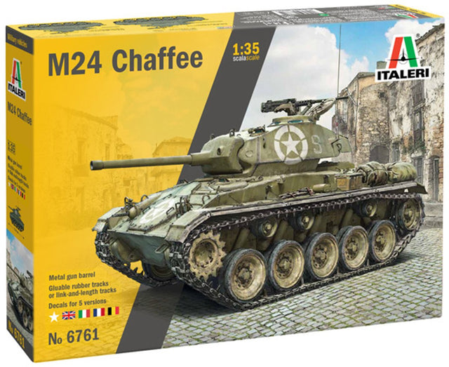 Italeri modelbouwpakket militaire voertuigen - 6761 m24 -chaffee- - lichte verkenningstank plastic - 1:35 - modelbouw