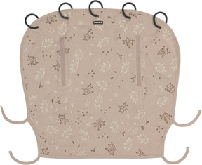 Dooky Universalbezug Sonnenschutz Kinderwagen – UV-Schutz für Ihr Kind – Sonnentuch Buggy – Romantische Blätter Beige
