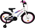 Volare lily kinderfiets - meisjes - 18 inch - wit roze paars - twee handremmen