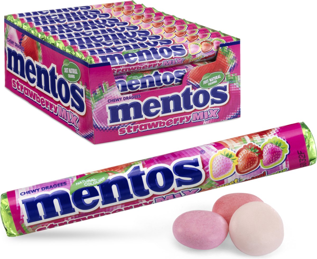 Mentos Erdbeer-Mix-Rolle (40 Stück)