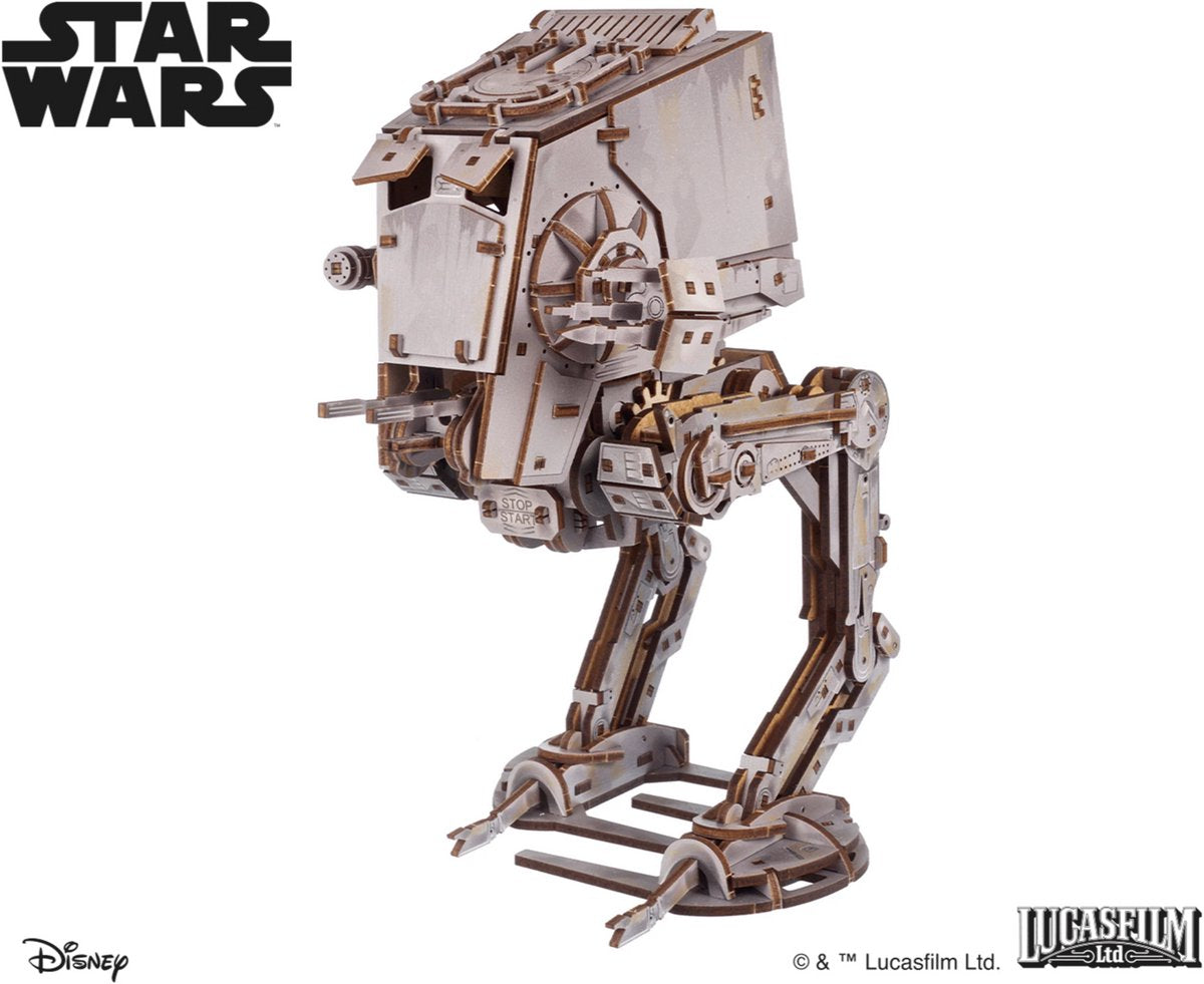 Ugears 3D-Modellbau – At-St Walker – Star Wars – mechanischer Bausatz aus Holz – Lernspielzeug