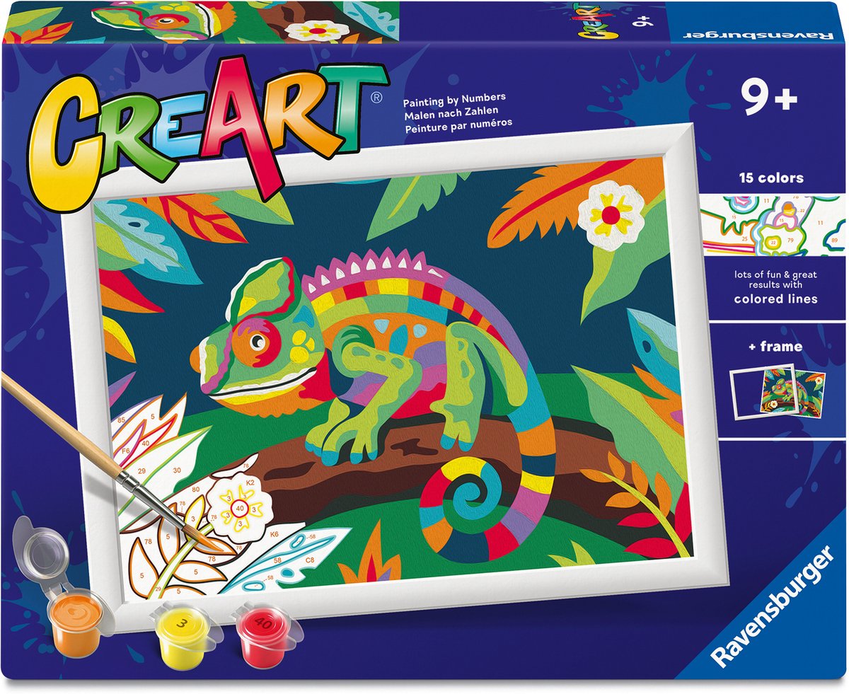 Ravensburger Creart Malen nach Zahlen – Chamäleon