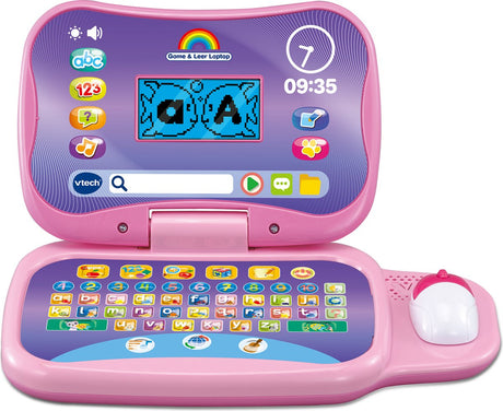 Vtech-Spiel und Laptop-Lernen in Pink