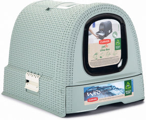 Curver kattenbak met lade - 51,5x38,5x40cm - misty blue