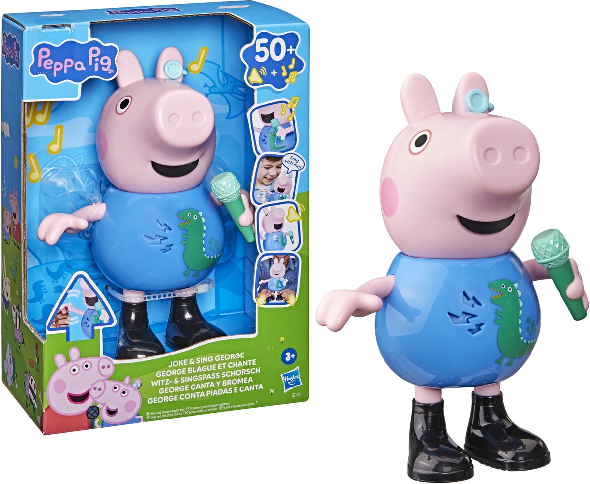 Hasbro peppa pig joke sing george - speelfiguur - franstalig