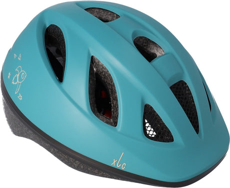 Xlc kid bh-c16 - fietshelm kinderen – led achterlicht – maat xs s – blauw grijs xs s