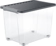 Rotho core plus opbergboxen - afsluitbaar - set van 4 - stapelbaar - 65 ltr