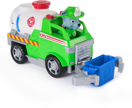 Paw Patrol – Feuerrettung – Rockys Feuerwehrauto – Spielzeugfahrzeug mit Spielfigur