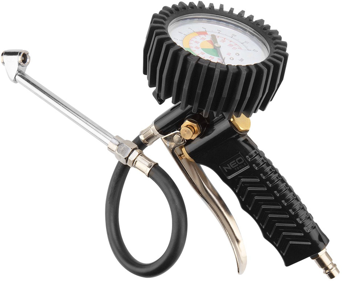 Neo tools neo - luchtpistool met manometer - aluminium - 12 bar