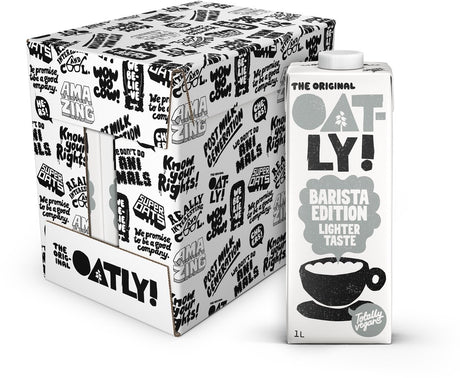 Hafer! oatly oats Barista Lighter Taste Edition – 6 Stück – (6l) – langlebige Pflanzenmilch – Barista Lighter Taste – Vorteilspack