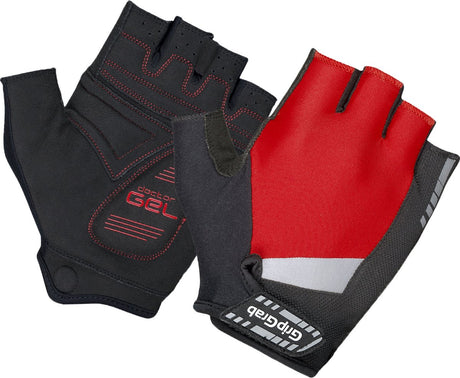 Gripgrab - Supergel gepolsterte Kurzfinger-Sommer-Fahrradhandschuhe Fahrradhandschuhe mit Polsterung - Rot - Unisex - Größe M