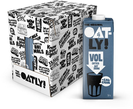 Hafer! oatly Haferdrink voll - 6 Stück - (6l) - haltbare Pflanzenmilch - voll - Vorteilspack