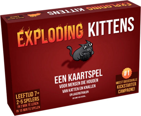 Exploding Kittens Original Edition – Kartenspiel voller Spannung und Humor – 2 bis 5 Spieler – ab 7 Jahren