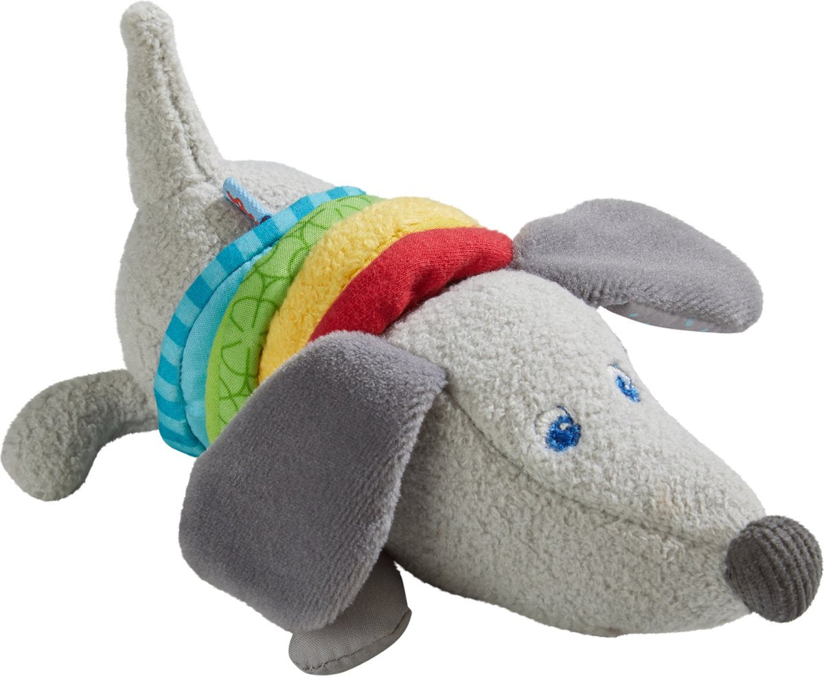 Haba mopedfigur Dackel Junior 19 x 8 cm Polyester grau