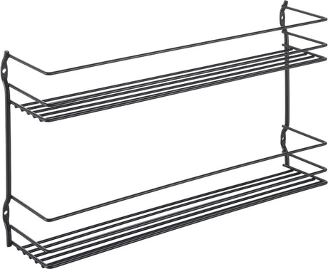 Metaltex Pepito Gewürzregal 2 Ebenen 36x8x19 cm schwarz