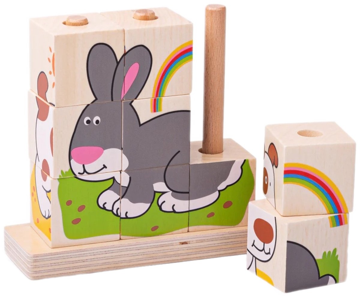 Bigjigs Stapelblöcke für Haustiere.