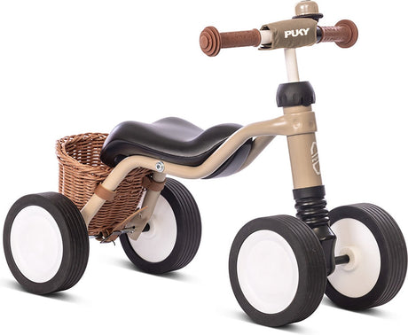 Puky Laufrad - wutsch - beige - mit Korb und Fahrradklingel - ab 1,5 Jahren