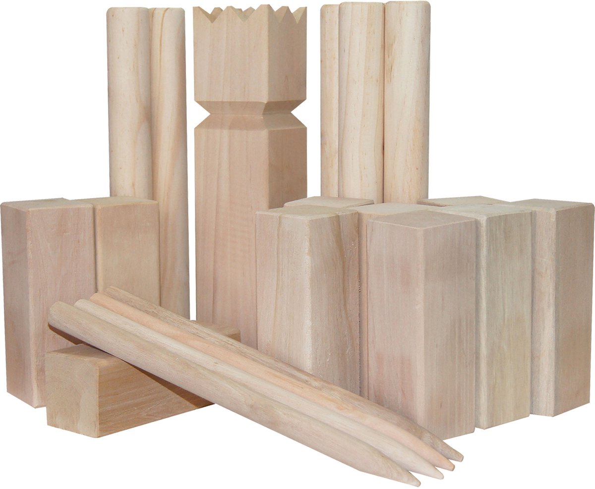 Outdoor-Spiel Kubb-Spiel XL mit Tragetasche. Outdoor-Spielzeug aus FSC-Holz.