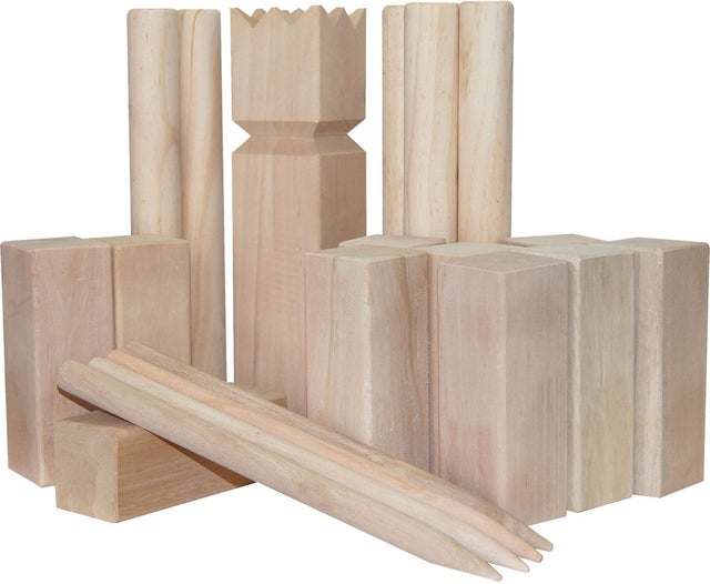 Outdoor-Spiel Kubb-Spiel XL mit Tragetasche. Outdoor-Spielzeug aus FSC-Holz.