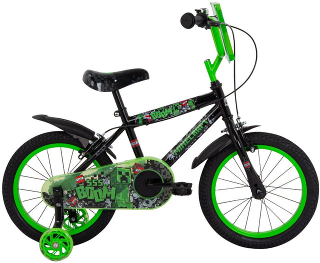 Huffy minecraft 16 inch kinderfiets - zwart