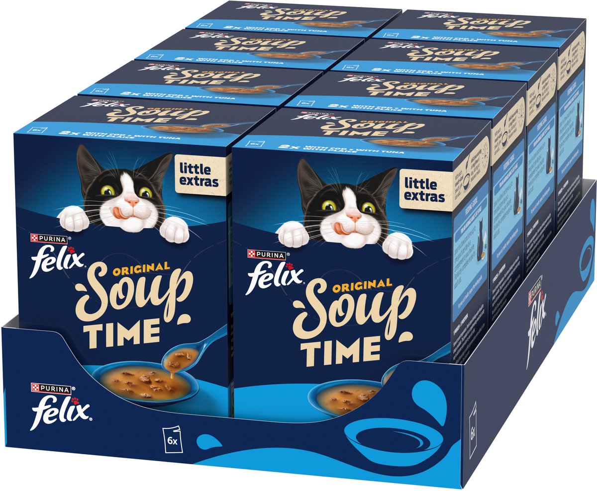 Felix Suppenfischauswahl - Nassfutter für Katzen - 48 x 48 g
